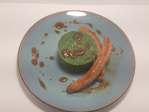Chipolata met spinaziestoemp
