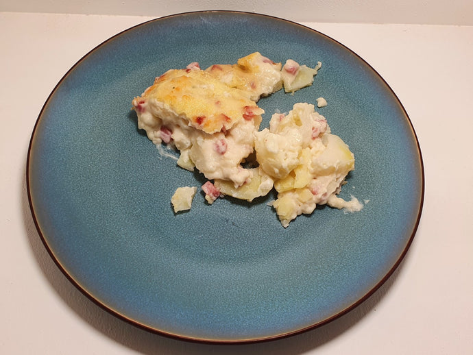 Bloemkoolovenschotel met ham