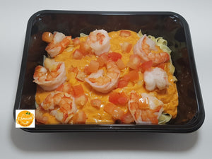 Scampi diabolique met tagliatelle